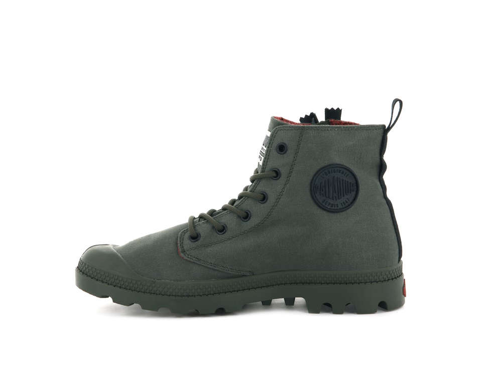 Botas Palladium PAMPA UNZIPPED Hombre Verde Oliva | Costa Rica-68059